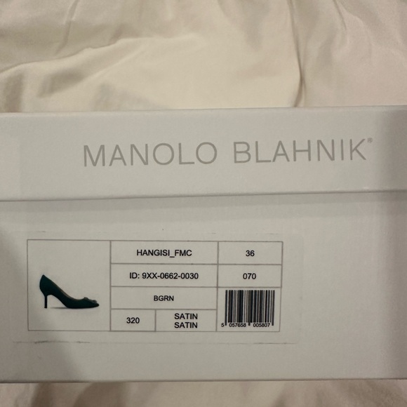 Manolo Blahnik Hangisi 70 Emerald Pumps - Picture 4 of 4